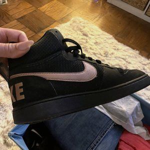 black & gold Nike Air Force 1s